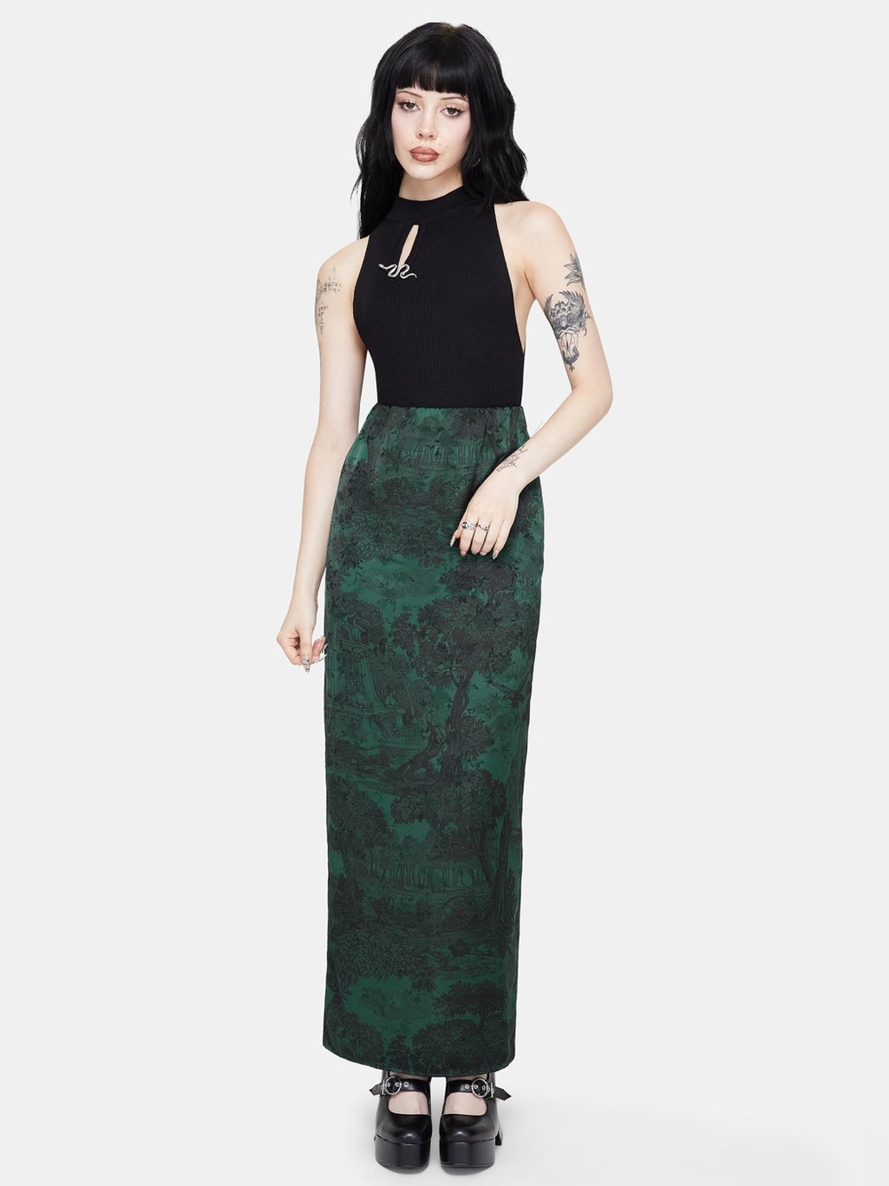 Disturbia Solara Toile Print Maxi Skirt US 10 / UK  14 - Picture 4 of 7